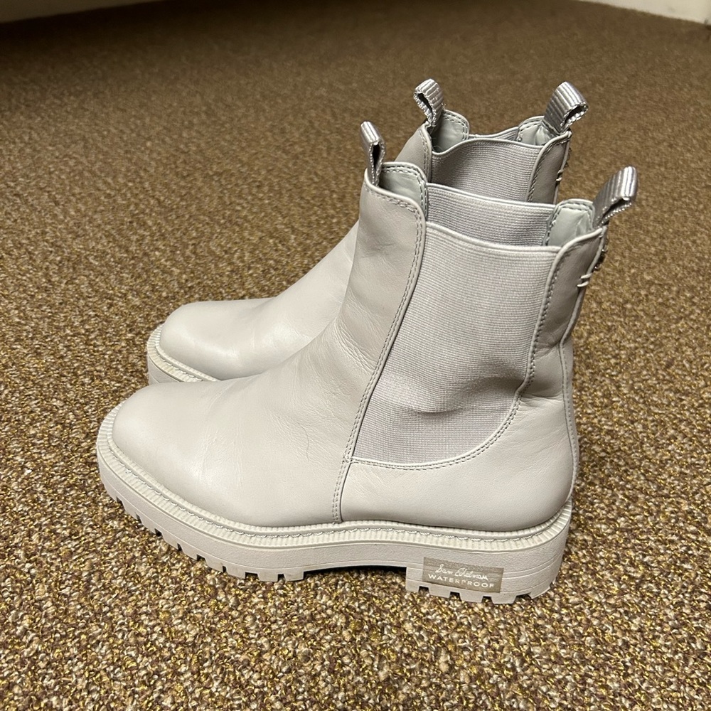 Sam Edelman Laguna Chelsea leather gray rainboots size 7